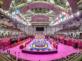 锐丰智能科技"RF"为2019亚洲摔跤锦标赛喝彩，奏响体育最强音！