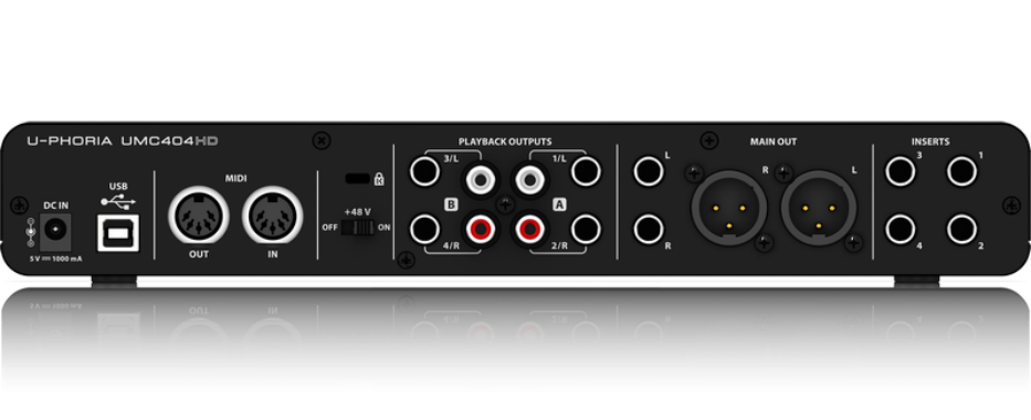 百灵达UMC404HD专业录音声卡